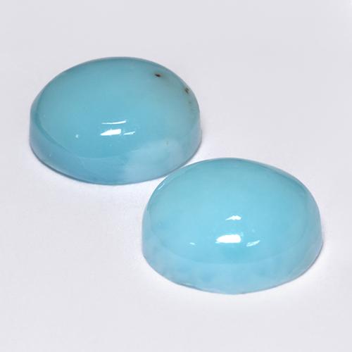 Achetez naturel 7,23ct turquoise larimar gems, coupe roude, en provenance république dominicaine chez gemselect. en stock, livraison internationale!