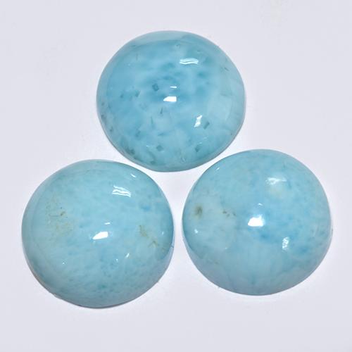 Achetez naturel 9,93ct bleue larimar gems, coupe roude, en provenance république dominicaine chez gemselect. en stock, livraison internationale!