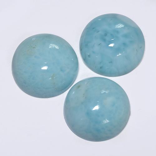 Achetez naturel 9,93ct bleue larimar gems, coupe roude, en provenance république dominicaine chez gemselect. en stock, livraison internationale!