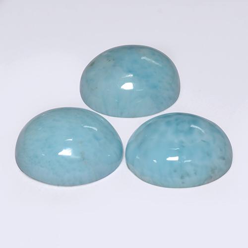 Achetez naturel 9,93ct bleue larimar gems, coupe roude, en provenance république dominicaine chez gemselect. en stock, livraison internationale!