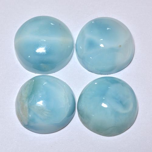 Achetez naturel 14,19ct turquoise larimar gems, coupe roude, en provenance république dominicaine chez gemselect. en stock, livraison internationale!