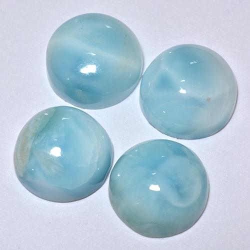 Achetez naturel 14,19ct turquoise larimar gems, coupe roude, en provenance république dominicaine chez gemselect. en stock, livraison internationale!