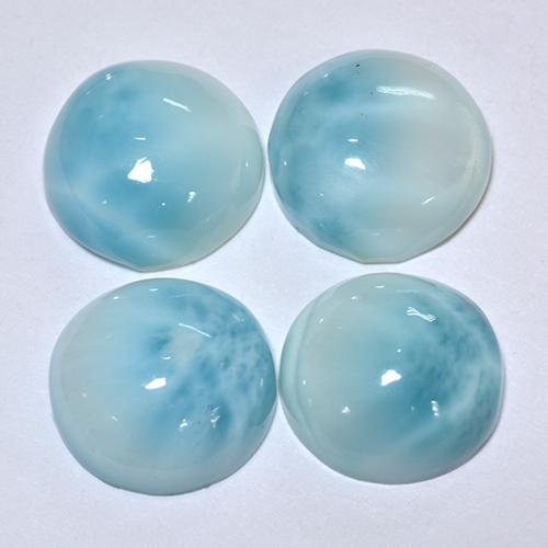 Achetez naturel 12,18ct turquoise larimar gems, coupe roude, en provenance république dominicaine chez gemselect. en stock, livraison internationale!