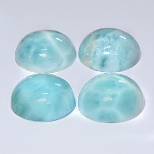 Achetez naturel 14.04ct Vert bleu clair Larimar gems, Coupe roude, En provenance République Dominicaine chez GemSelect. En stock, livraison internationale!