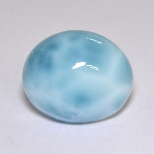 Larimar bleue naturelle coupe ovale, 5,05 ct, opaque