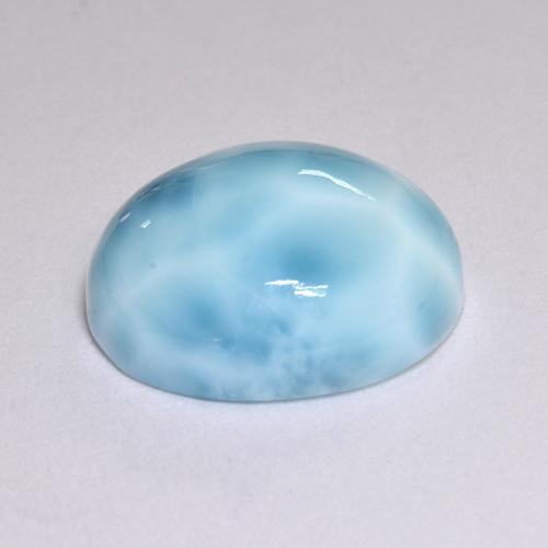 Larimar bleue naturelle coupe ovale, 5,05 ct, opaque