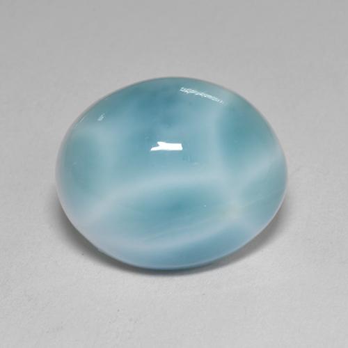 Larimar bleue naturelle coupe ovale, 4,77 ct, opaque