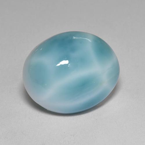 Larimar bleue naturelle coupe ovale, 4,77 ct, opaque