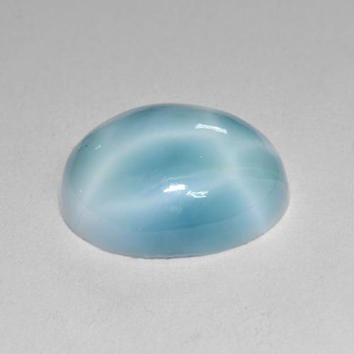 Larimar bleue naturelle coupe ovale, 4,77 ct, opaque