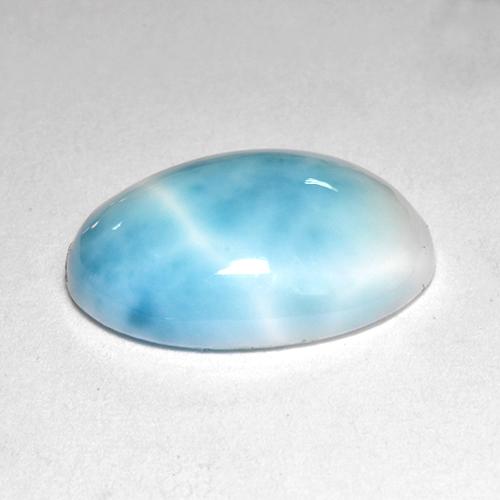 Larimar bleue naturelle coupe ovale, 4,91 ct, opaque