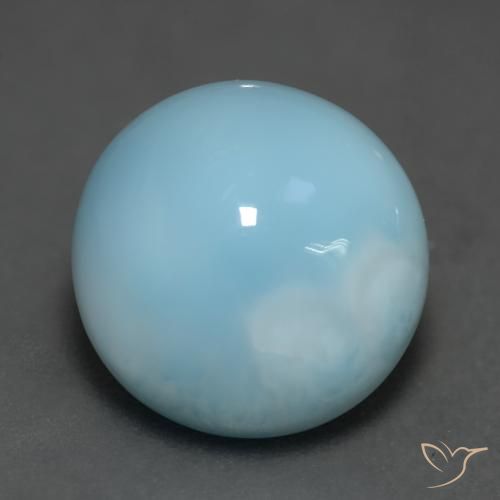 6.20ct Naturel Bleu aquatique Larimar, Tour, Translucide