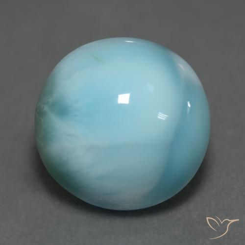 6.33ct Naturel Vert bleu vif Larimar, Tour, Opaque