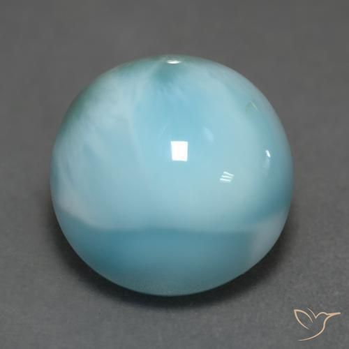 Larimar Vert bleu vif naturelle Tour, 6.33 ct, Opaque