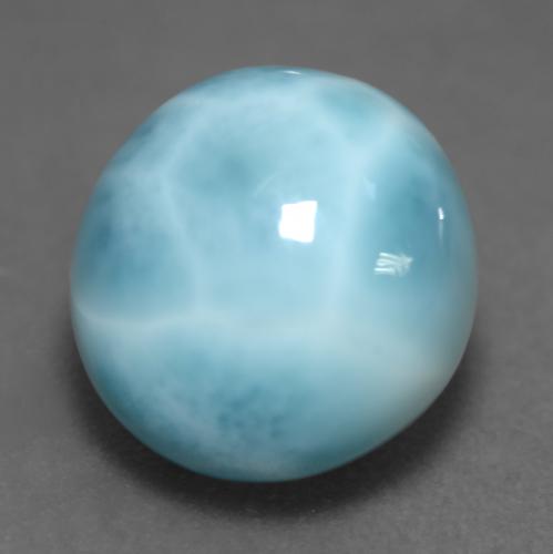 Larimar Vert bleu clair naturelle Coupe roude, 5.77 ct, Opaque