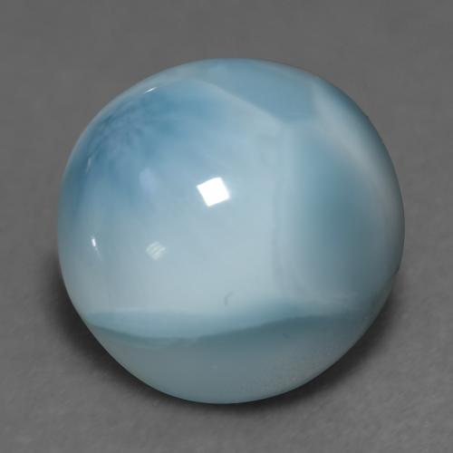 Larimar bleue naturelle coupe roude, 6,54 ct, opaque