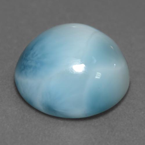 Larimar bleue naturelle coupe roude, 6,54 ct, opaque