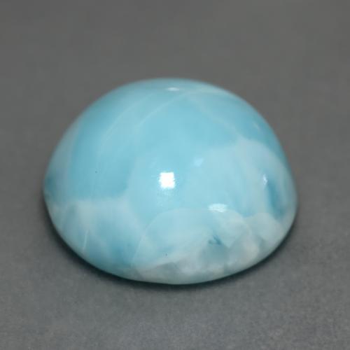 Larimar Bleu ciel léger naturelle Coupe roude, 6.64 ct, Opaque