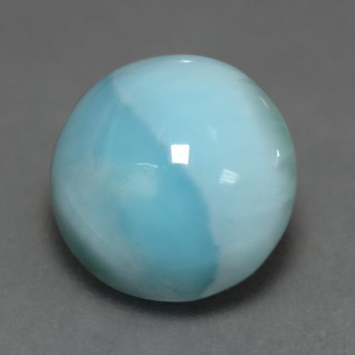 Larimar bleue naturelle coupe roude, 6,45 ct, opaque