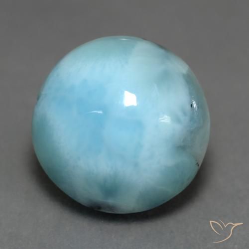 6.50ct Naturel Bleu clair Larimar, Tour, Opaque