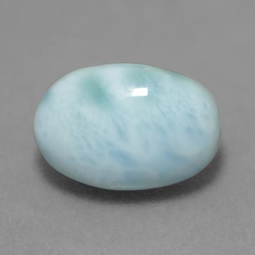 Larimar turquoise naturelle coupe ovale, 2,60 ct, opaque