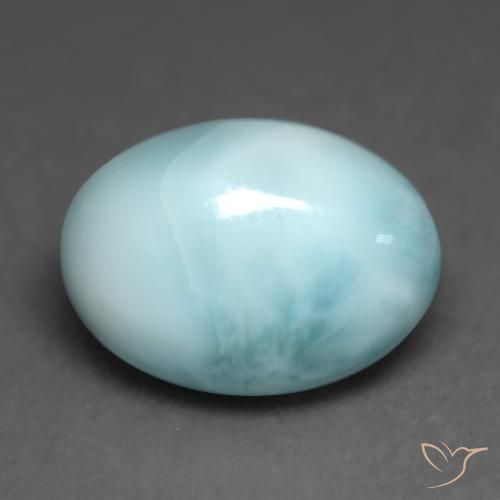 4.97ct Naturel Vert bleu clair Larimar, ovale, Translucide