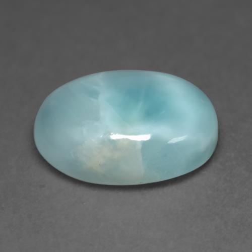 Larimar Vert bleu clair naturelle Coupe ovale, 6.65 ct, Opaque