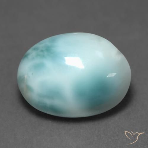 4.82ct Naturel Vert bleu clair Larimar, ovale, Translucide