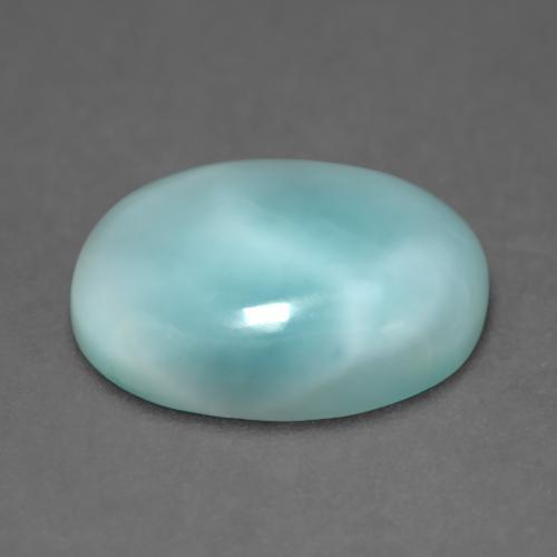 Larimar Vert bleu clair naturelle Coupe ovale, 5.27 ct, Translucide