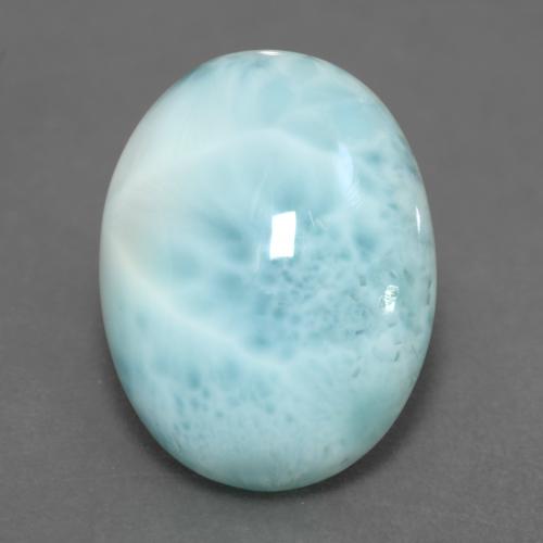 Larimar Bleu vert naturelle Coupe ovale, 6.27 ct, Opaque