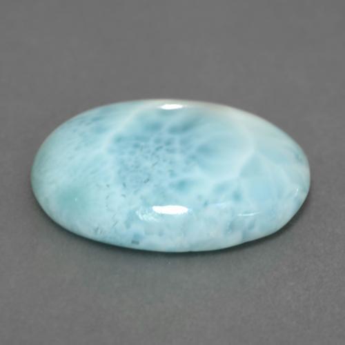 Larimar Bleu vert naturelle Coupe ovale, 6.27 ct, Opaque