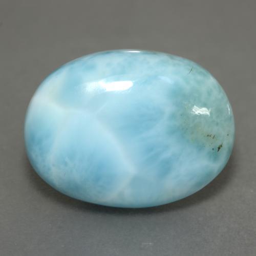 Larimar Bleu verdâtre léger naturelle Coupe ovale, 7.96 ct, Opaque