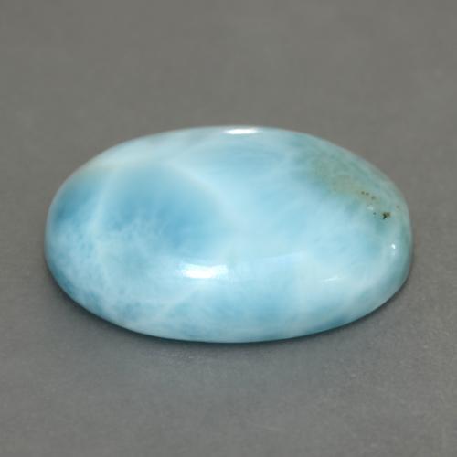 Larimar Bleu verdâtre léger naturelle Coupe ovale, 7.96 ct, Opaque