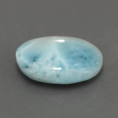Larimar Bleu verdâtre léger naturelle Coupe ovale, 6.28 ct, Opaque