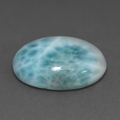 Larimar Vert bleu clair naturelle Coupe ovale, 11.75 ct, Translucide
