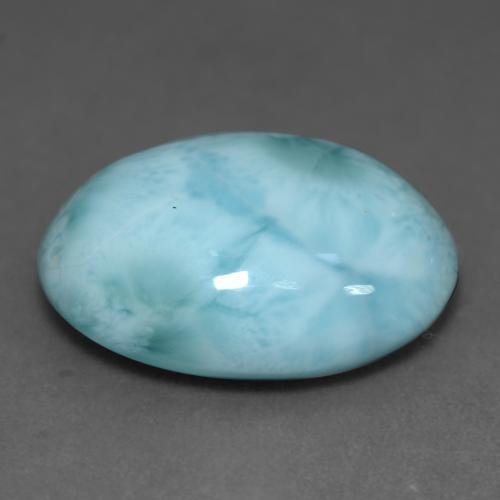 Larimar Bleu verdâtre léger naturelle Coupe ovale, 12.36 ct, Opaque