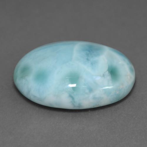 Larimar Bleu verdâtre léger naturelle Coupe ovale, 10.11 ct, Opaque