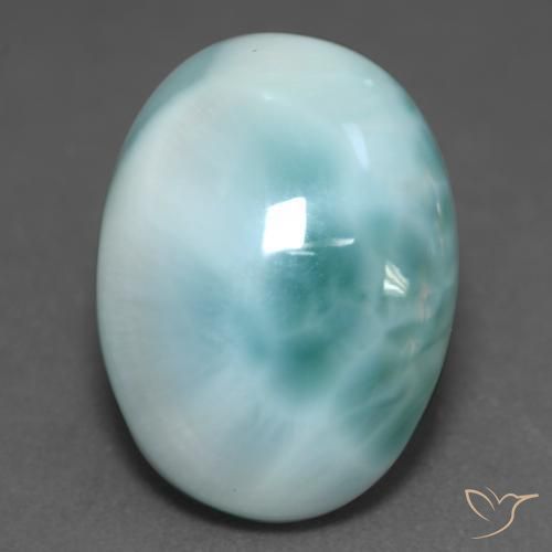 Larimar Bleu clair naturelle ovale, 10.24 ct, Translucide