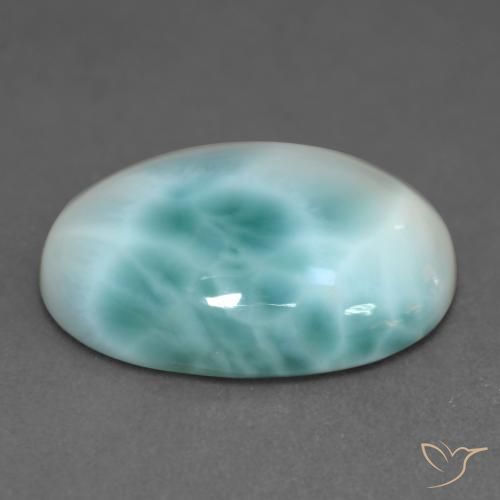 Larimar Bleu clair naturelle ovale, 10.24 ct, Translucide