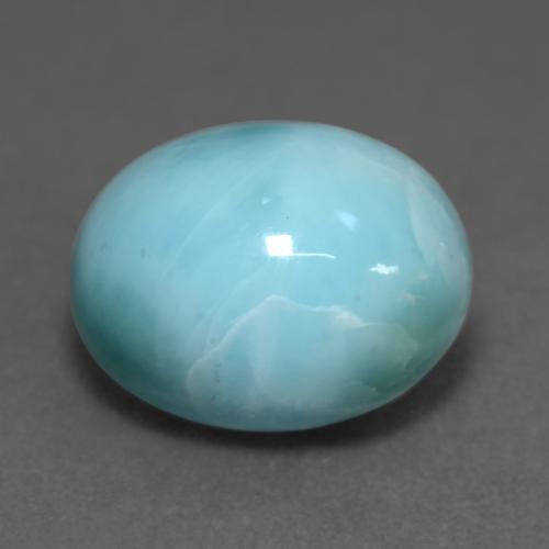 Larimar bleue naturelle coupe ovale, 4,69 ct, opaque
