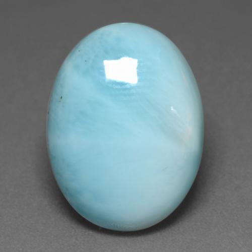 Larimar Bleu clair naturelle Coupe ovale, 7.58 ct, Opaque