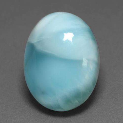 Larimar Vert bleu clair naturelle Coupe ovale, 9.66 ct, Opaque