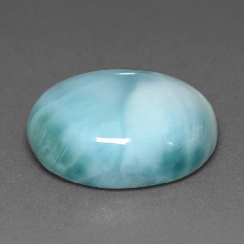 Larimar Vert bleu clair naturelle Coupe ovale, 9.66 ct, Opaque