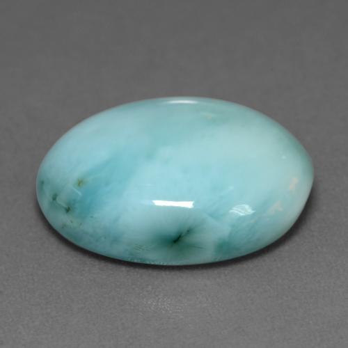 Larimar Bleu verdâtre léger naturelle Coupe ovale, 8.43 ct, Opaque