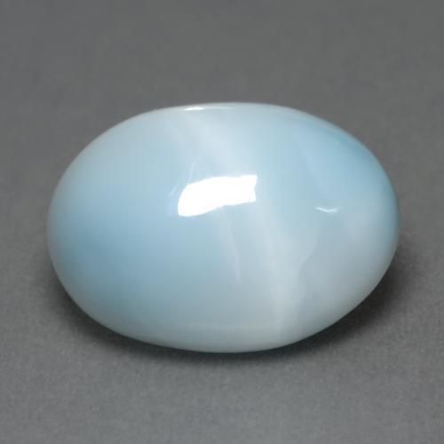 Larimar bleue naturelle coupe ovale, 6,65 ct, translucide