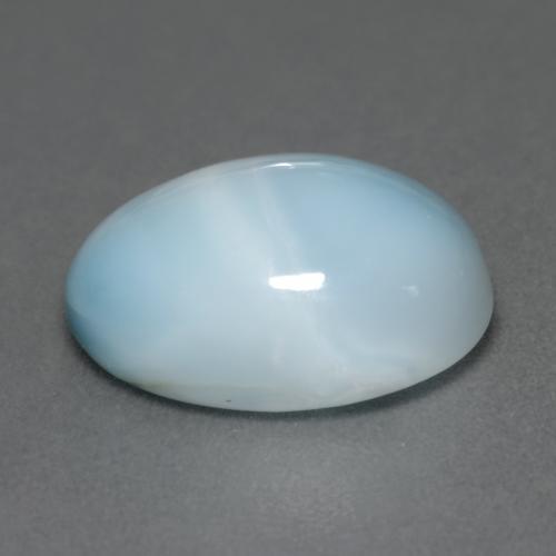 Larimar bleue naturelle coupe ovale, 6,65 ct, translucide