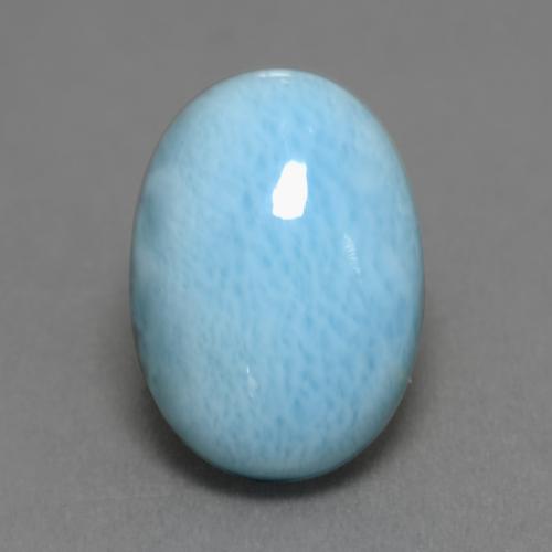 Larimar bleue naturelle coupe ovale, 6,83 ct, opaque