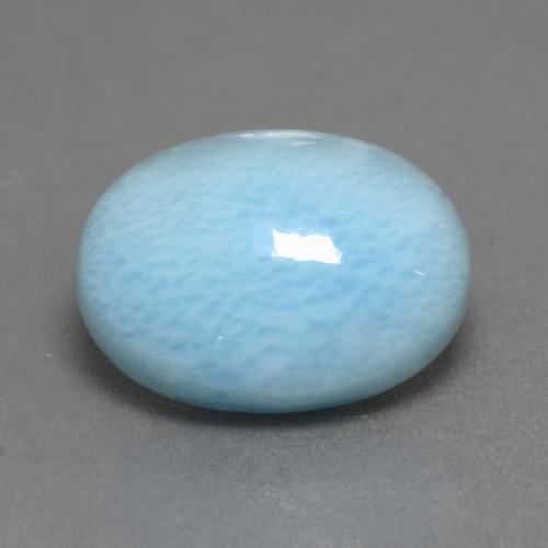 Larimar bleue naturelle coupe ovale, 6,83 ct, opaque