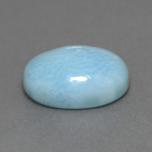 Larimar bleue naturelle coupe ovale, 6,83 ct, opaque