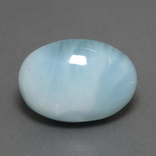 Larimar bleue naturelle coupe ovale, 7,85 ct, translucide