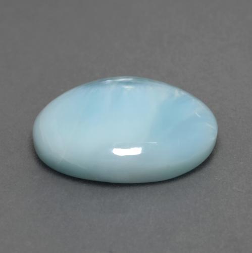 Larimar bleue naturelle coupe ovale, 7,85 ct, translucide